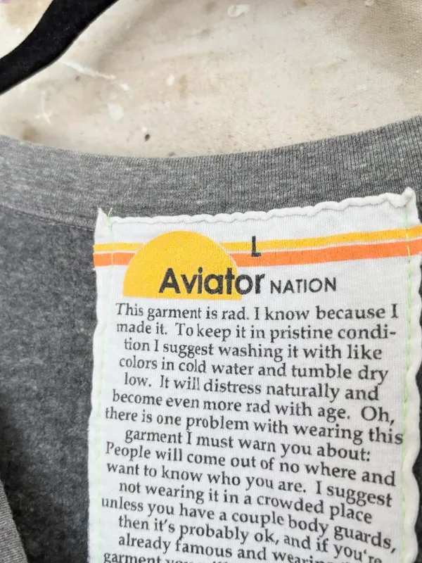 Aviator Nation Bolt Classic Cropped Crewneck Sweatshirt - Image 3