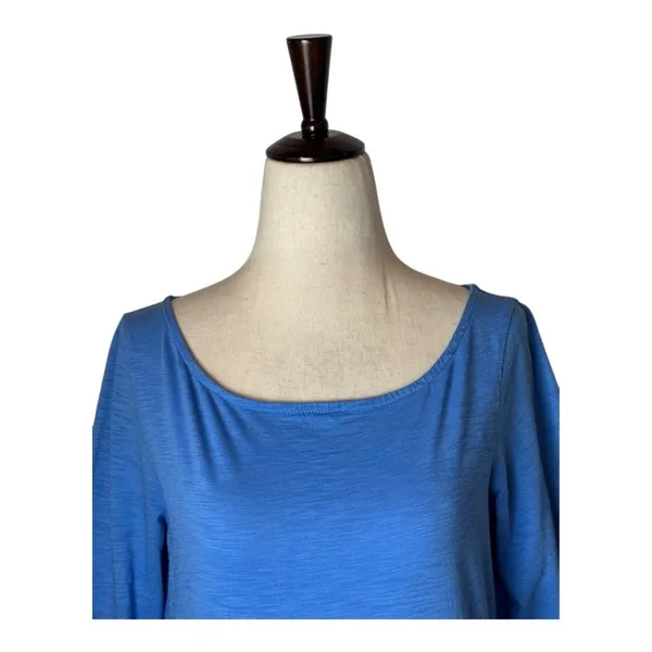 Lilly Pulitzer Dress Women Small Blue Pima Cotton Slub Knit Mini‎ Tee Boho - Image 3