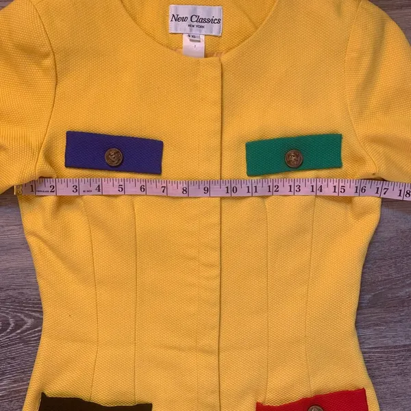 Vintage New Classics New York Yellow Dress 6 - Image 3