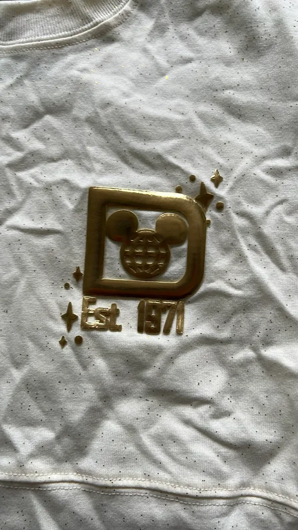 Disney Light Yellow Spirit Jersey for WDW with gold glitter and lettering - Image 3