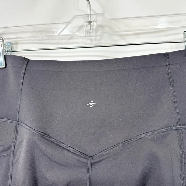 Halara Medium Leggings High Waisted Gray Side Pockets 7/8 Solid‎ Athleisure 1532 - Image 5