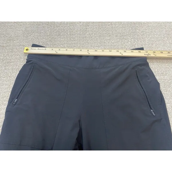 Athleta Pants Womens 12 Black Cargo Stretch Joggers Athletic Outdoor Zip Pocket - Image 15