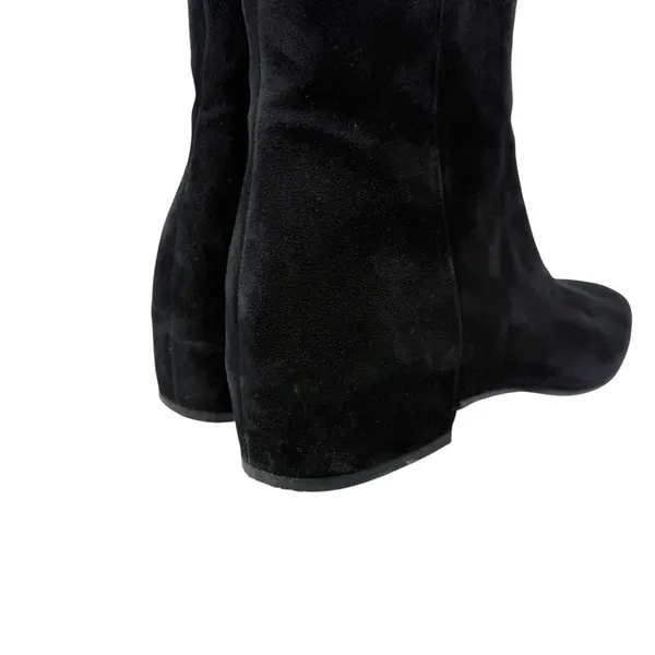 Aquatalia Ulyssa Black Suede‎ Hidden Wedge Ankle Boot Bootie Size 7 - Image 12