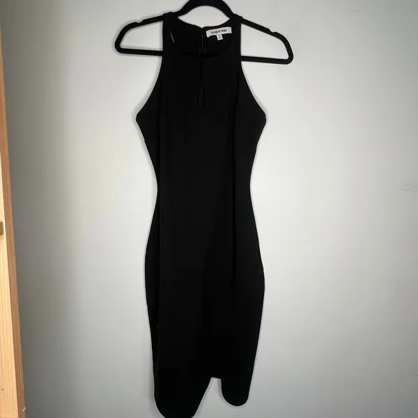 Elizabeth & James Black Keyhole Sheath Pencil Dress Size 6 - Image 2