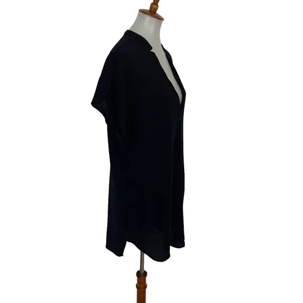 ASTR Dress Medium Sleeveless Navy V Neck Formal Cocktail Evening Party - Image 3