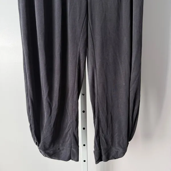 Anthro Saturday Sunday‎ S Black Ribbed Knit Harem Jogger Pants Lounge Streetwear - Image 4