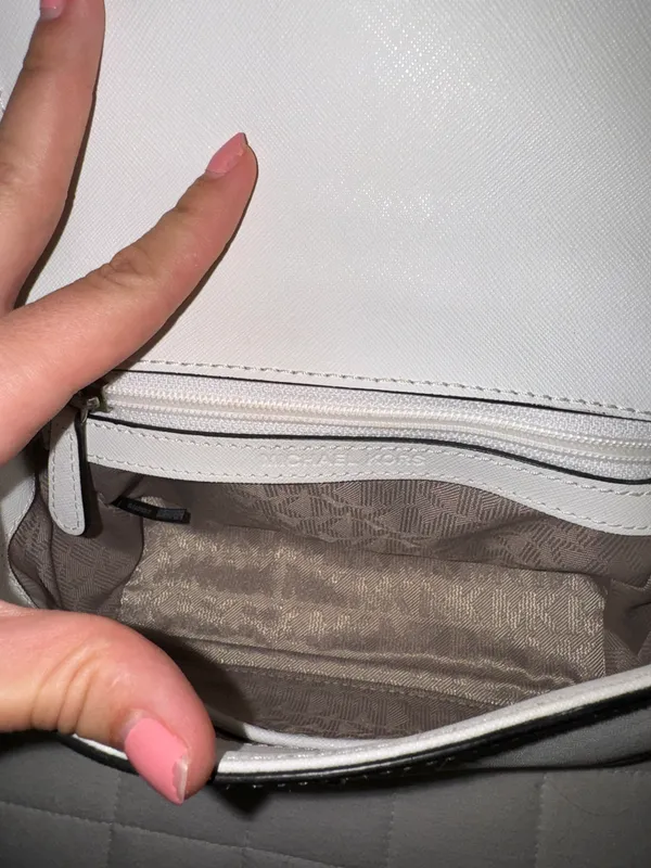 Michael Kors Black and White  Purse - Image 8