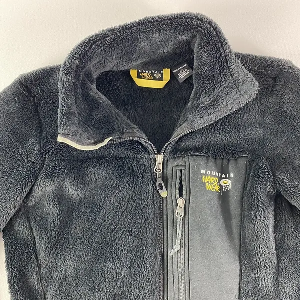 Mountain Hard Wear Jacket‎ Women's Small Fuzzy Fleece Full Zip Black Ladies - Image 2