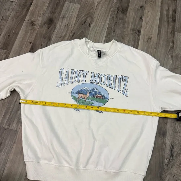 Saint Moritz distressed graphic crewneck sweatshirt - Image 3