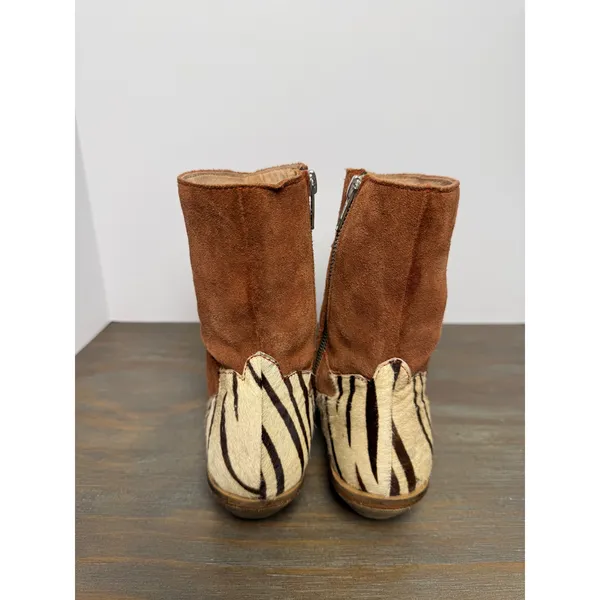 Free People Last Outlaw Calf Hair Ankle Boots Zebra Western 37 / US 6.5‎ Boho - Image 8