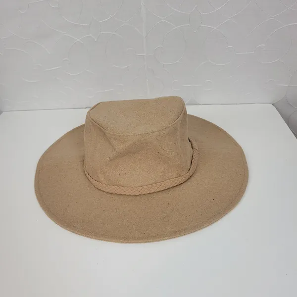 ASN Womens Harper Floppy Hat Tan Felt Packable Wide FabFitFun Boho NEW - Image 4