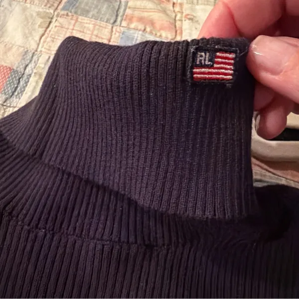 Polo by Ralph Lauren Black Turtleneck Sweater - Image 2