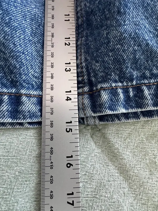 Abercrombie & Fitch Y2K Blue Denim Mini Skirt Natural Rise Size 27/4 Summer - Image 9