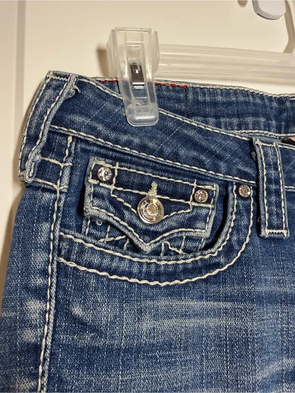 True Religion Low Rise Disco Billie Big T Bootcut Jeans Y2K - Image 7