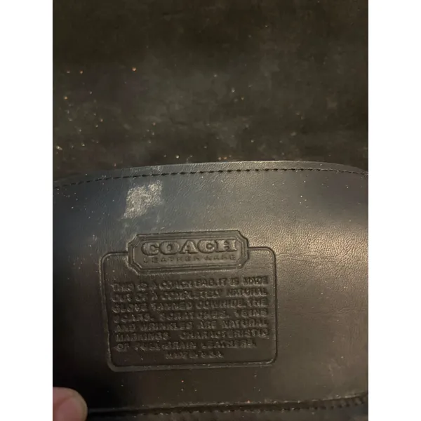 Coach Vintage Leather Crossbody Messenger Bag Black Turnlock Gold Hardware - Image 13