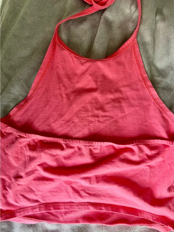Bear Dance Coral Halter Crop Top - Image 2