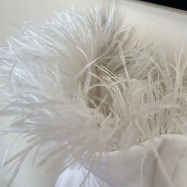 House of CB 'Bianca' White Feather Strapless‎ Dress NWOT size XS - Image 7