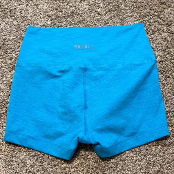 NoBull Women’s Neon‎ Blue 2” Activewear Athletic Shorts Small - Image 5