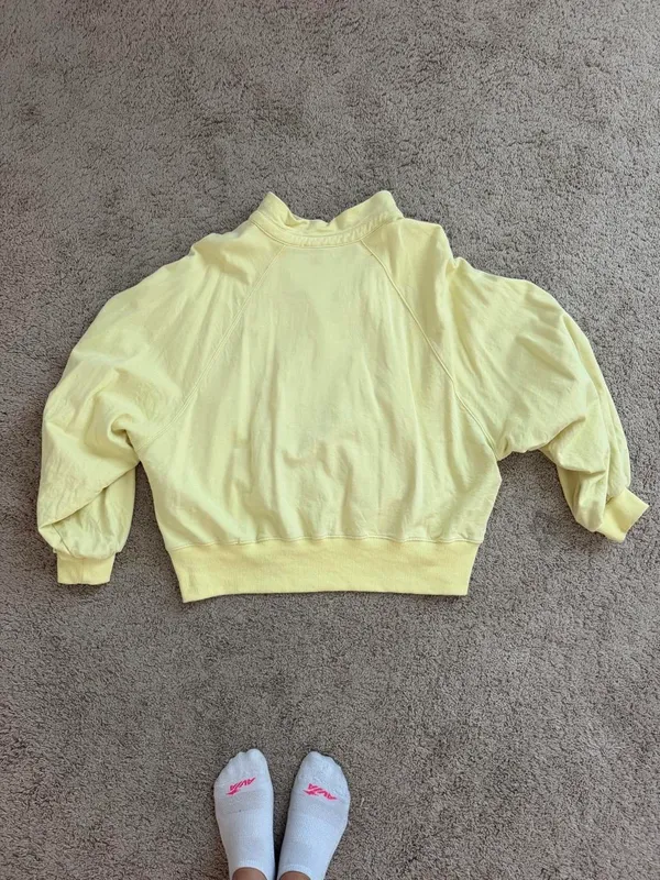 Peach love yellow casual sweatshirt - Image 3