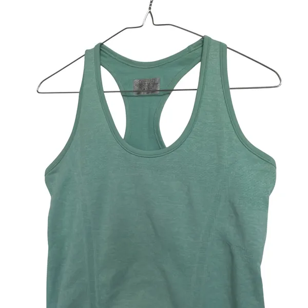 Athleta Womens XS Green‎ Heathered Ruched Seamless Racerback Tank Top 648266 - Image 4