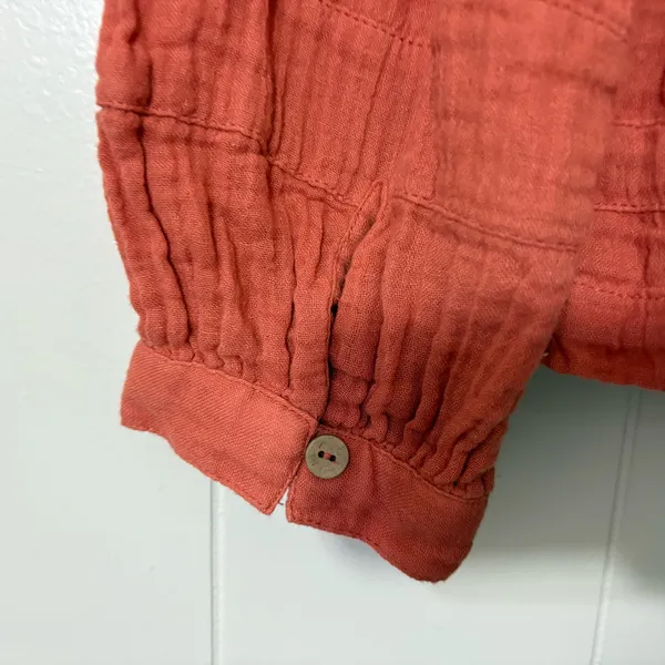 We The Free by Free People Luka Top Mango Red Size XS | Boho Peplum Blouse - Image 7