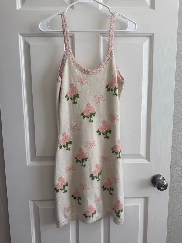 Love Shack Fancy Dress Floral Mini Pink - Image 5