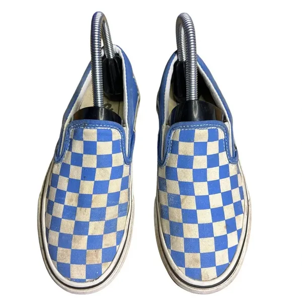 VANS Classic‎ Slip-On Checkerboard Blue/ White Unisex Sneakers Y3.5/M3.5/W5.0 - Image 2
