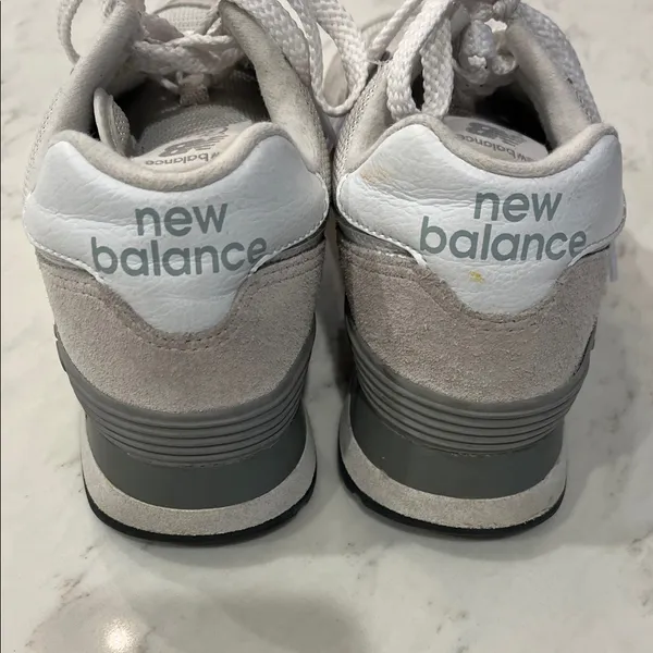 New Balance White Lace-Up Sneakers - Image 3