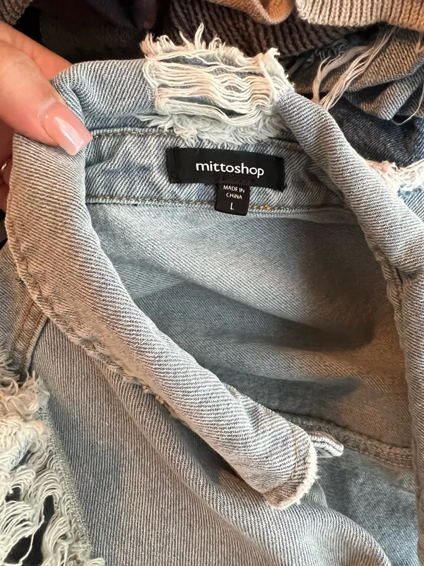 Distressed Jean jacket Blue Size L - Image 2