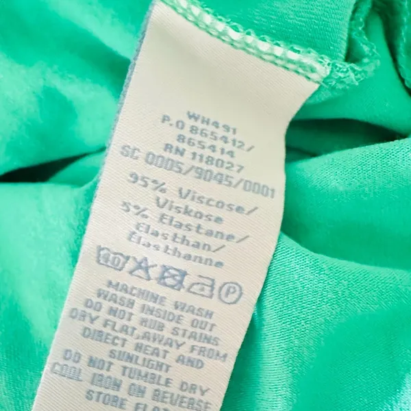 Boden Green Maxi Dress 14R Grosgrain Ribbon Detail V Neck‎ Beachy Resort Whimsy - Image 5