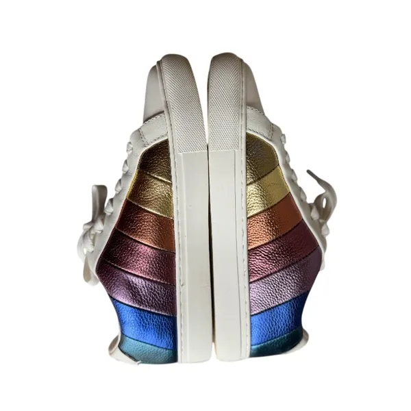 Kurt Geiger London Lane Rainbow Metallic Leather Sneakers EU 38 - Image 2