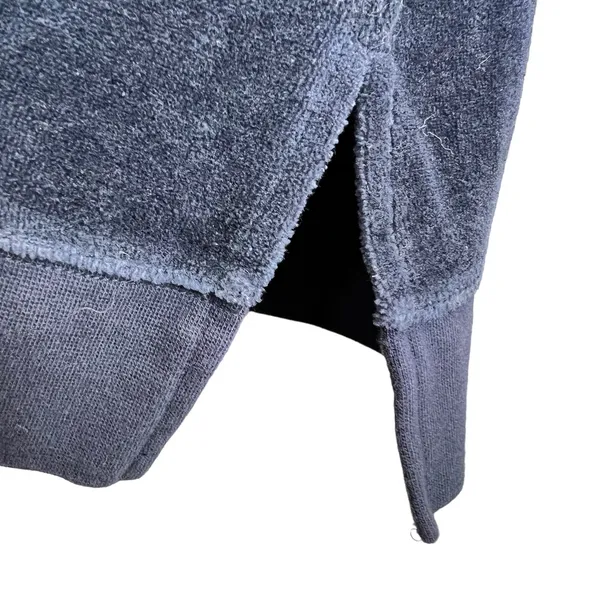 J.Crew Velour Crewneck Sweatshirt Navy Blue Drop‎ Shoulder Womens Size M - Image 6