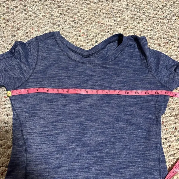 Lululemon 5 Mile Long Sleeve Heathered Hero Blue- Size Small (4/6) - Image 11
