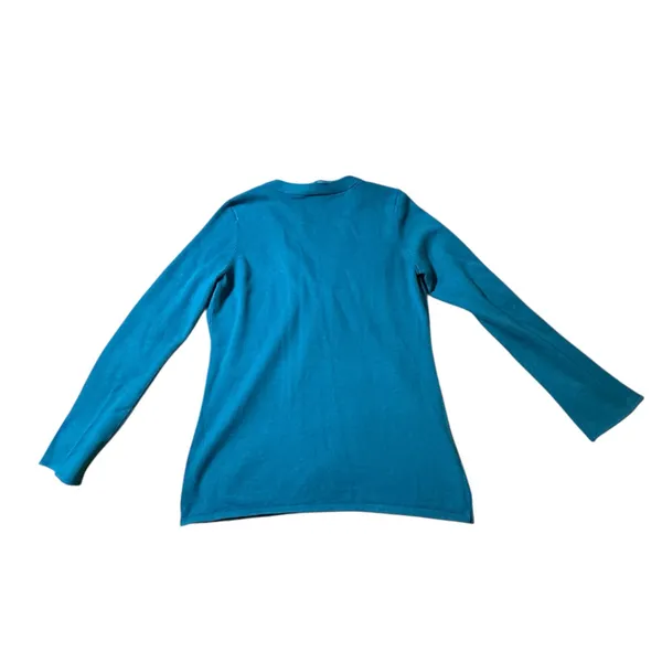 Ann Taylor Sweater Pullover V-neck Large Blue - Image 3