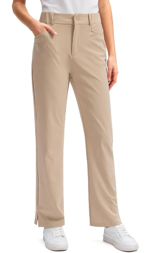 Women’s Khaki Golf Pants Tan Size L - Image 2