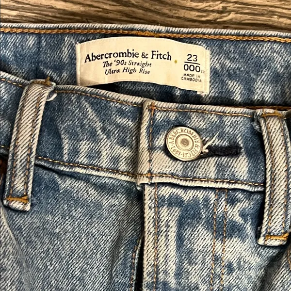 Abercrombie & Fitch Light Blue Straight Leg Jeans - Image 3