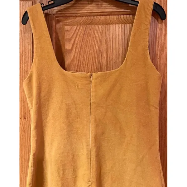 Tilly’s Sky and Sparrow Mustard Yellow‎ Corduroy Sleeveless Dress Juniors Small - Image 4