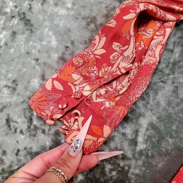Free People Red Floral‎ Dress - Image 4