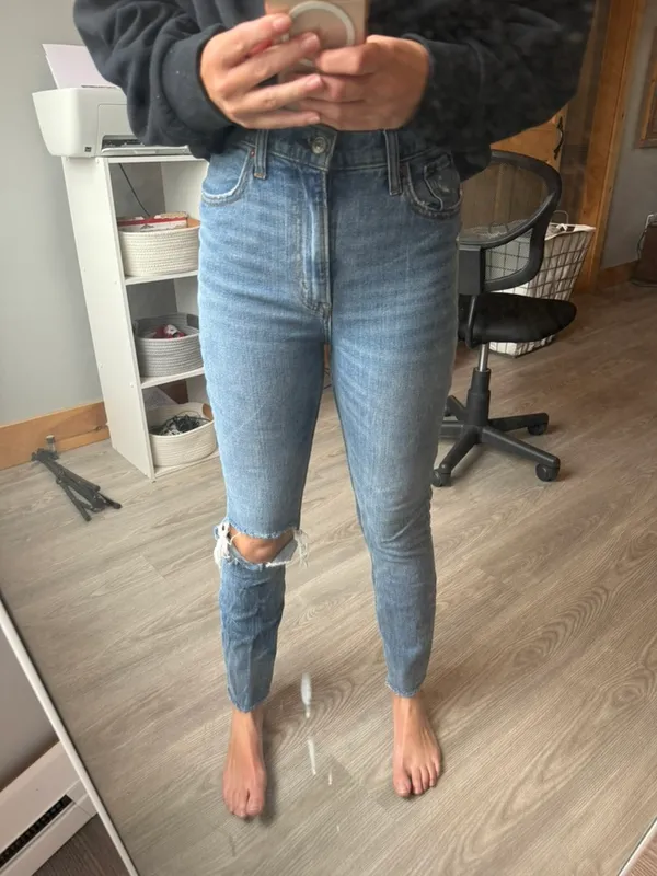 Abercrombie & Fitch The 90’s Slim Straight Ultra High Rise Curve Love Jeans 24 - Image 13