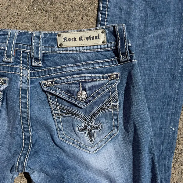 Rock Revival Jamie Easy Boot Jeans Size 28 - Image 3