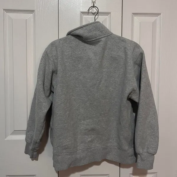 Aritzia TNA 1/4 zip Cozy Fleece Boyfriend Fit Sweatshirt Grey 2XS - Image 4