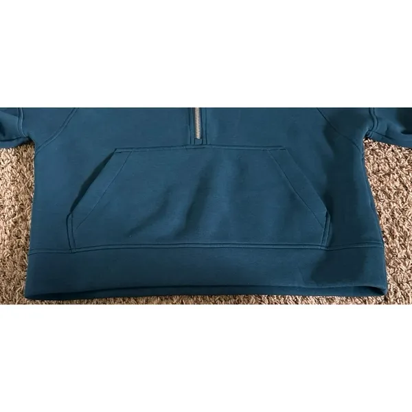 Calia Women's blue green 1/4 zip cropped‎ athletic pullover top size small - Image 6