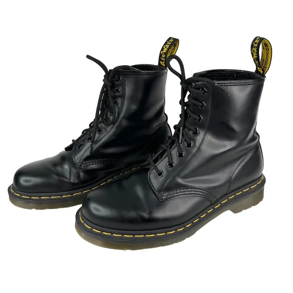 Dr. Martens 1460 Smooth Leather Black Lace Up Boots EU41 W9 M8 UK7 - Image 9
