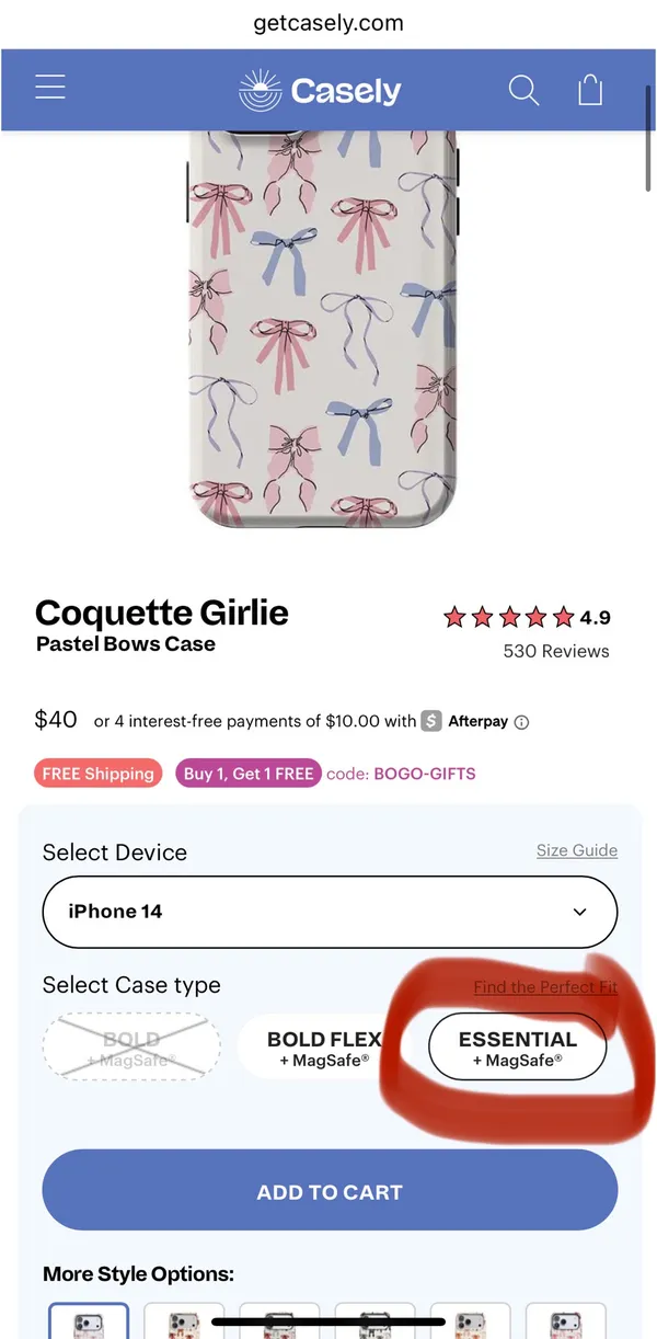 Casely Coquette Girlie Pastel Bows Case IPhone 14 - Image 2