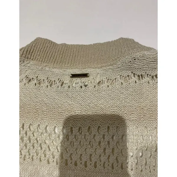 ABV) BILLABONG sweater women's size‎ S white open weave boxy small women - Image 7