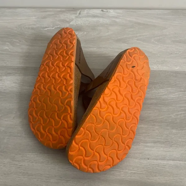 Sandals Gizeh Patent Bison Brown Orange - Image 8