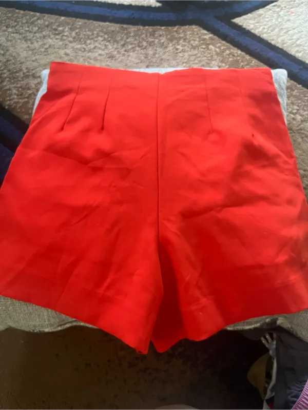 a new day Bright Red- orange High-Waist Dress Shorts - Image 6