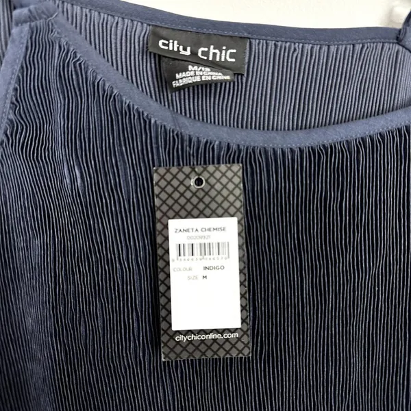 NWT City Chic Zaneta Chamise Mini Slip Dress in Indigo Blue Size 18 - Image 5