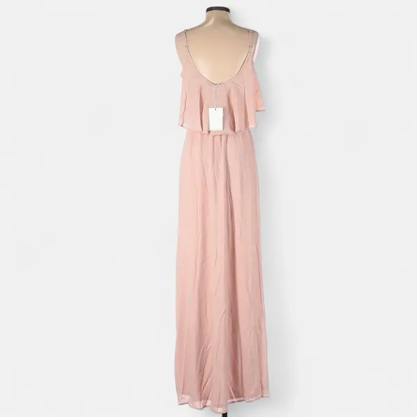 Soft blush pink maxi gown long dress women xxsmall wedding fairycore whimsy - Image 2