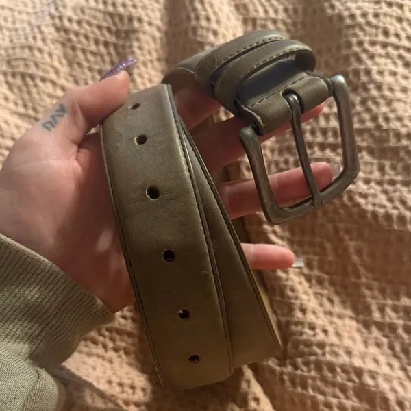Light Brown Leather Belt Tan - Image 4